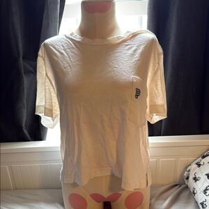 White Pocket T-Shirt VS PINK